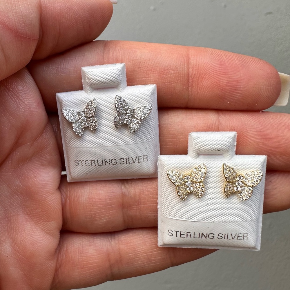 Sterling Silver Butterfly Earrings